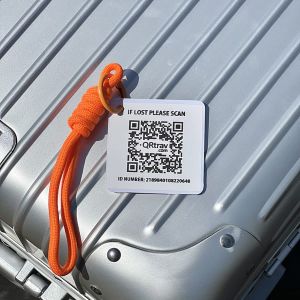 QR code travel ID tag for suitcases and luggage